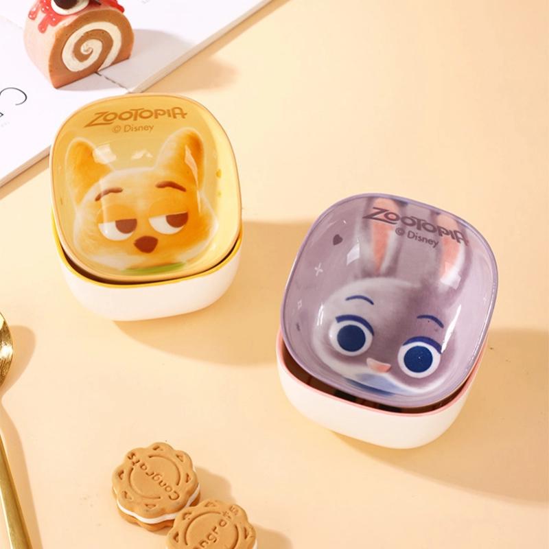 4-teiliges Disney Zootopia Judy Nick Dessertschalen-Set, Schulsachen, Neuheit Snackschale, für Dips Saucen, Gewürze, Leicht zu reinigende Dippschalen