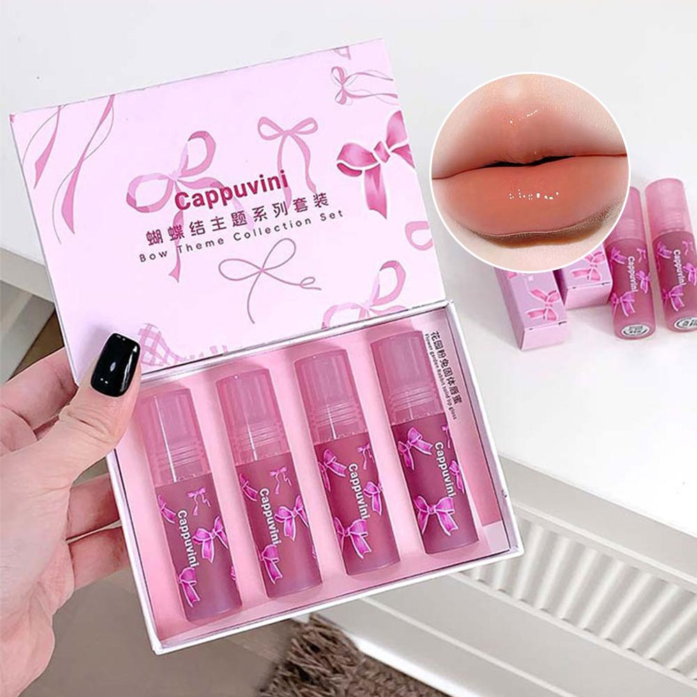 Cappuvini Butterfly Lip Glaze Set Watery Matte Lip Gloss Lipstick
