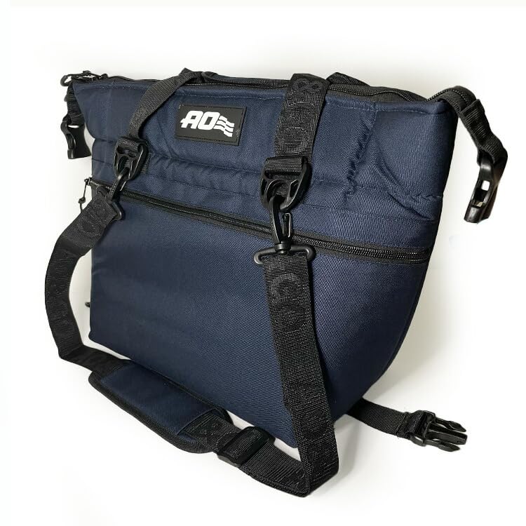AO Coolers Cooler Bag 12 Pack Canvas Soft Cooler AO12NB Navy Blue 12 PACK CANVAS NAVY BLUE Soft Cooler Bag Outdoor [AO Coolers] [Used]