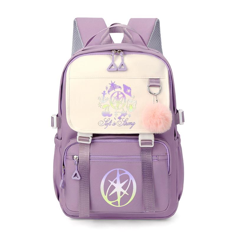 Hot Katseye Funny Print School Bags Teenage Girls Large Capacity Outdoor Travel Bagpack Multi-function Cartoon Students Backpack