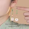 Women's Summer Style Fresh Pearl Earrings, High-End Hanfu Accessories, 925 Sterling Silver