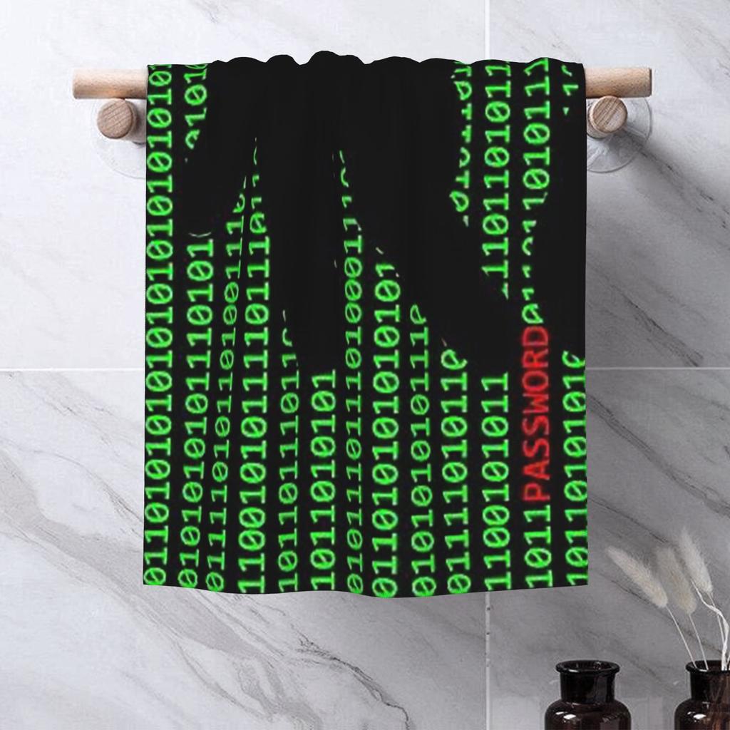 Hacker Codice Binario Geek Scienza Computer Morbido Viso Asciugamano Asciugatura Rapida Piscina Bagno Asciugamani in Cotone Assorbente Rapido