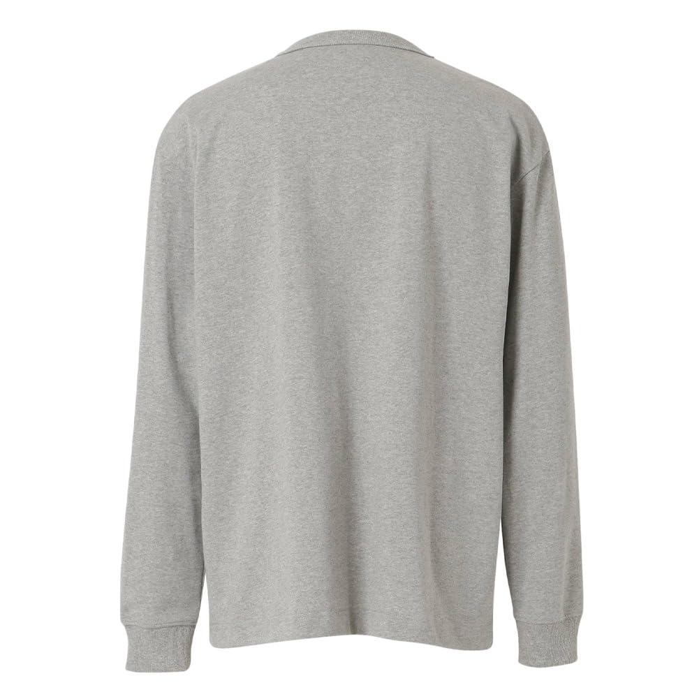 NANGA Eco Hybrid Box Logo Long Sleeve Size Medium Men's T-Shirt, L/S, NW2331-1G299, L.GRY,
