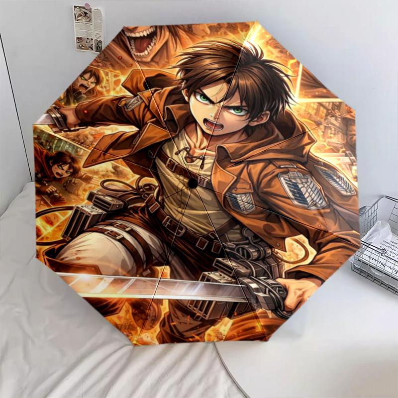 Attack Titan Automatic Umbrella - Suitable Travel Outdoor Portable Umbrella Birthday Gift Daily Essentials