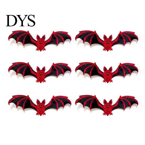 Double-layer Bat Wall Decals Halloween Decals, Self Adhesive Room Stickers, Double Layer Spooky Realistic Ornaments PVC Art for Mysterious Party