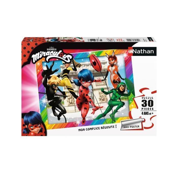 Puzzle MIRACULOUS 30 pièces - Ladybug et ses amis super-héros - Nathan