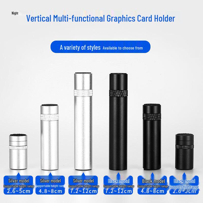 Telescopic All-Aluminum Magnetic GPU Support Bracket for RTX 4090/3070 - Anti-Bending, Adjustable.
