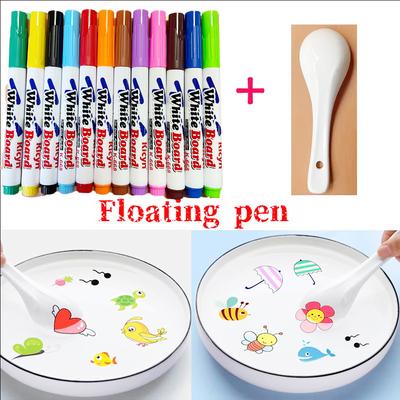 Magische waterverfpen Kleurrijke markeerpen Markers Drijvende inktpen Doodle waterpennen Kinderen Montessori Vroeg onderwijsspeelgoed