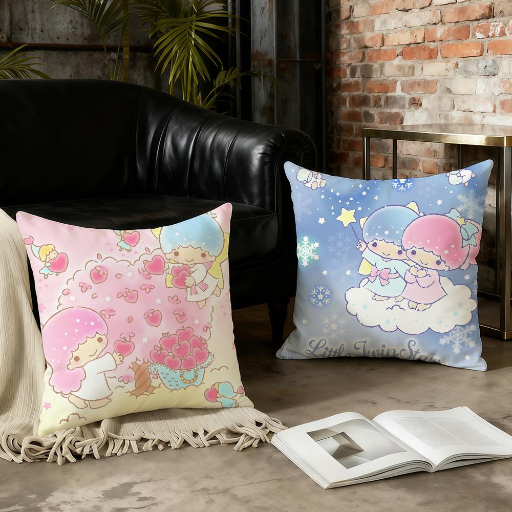 Little T-Twin Stars Cushion Cover Birthday Anniversary Gifts Double Sided Printed Zipper Cushion Cover Soft Skin Bedding