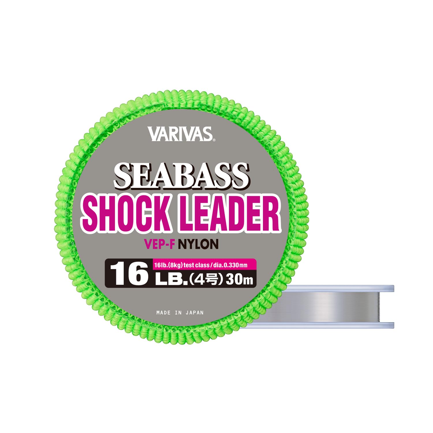 MORRIS Амортизирующий поводок Varivas Seabass Нейлон 30м 8кг 16lb Натуральный 16LB