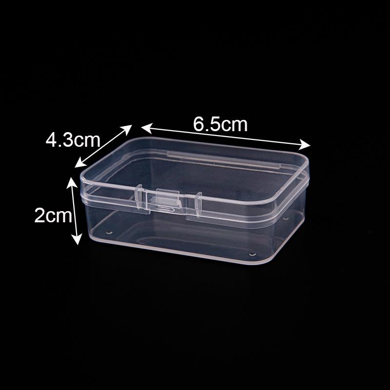 Transparent Rectangle PP Plastic Storage Box for Hardware & Electronic Components