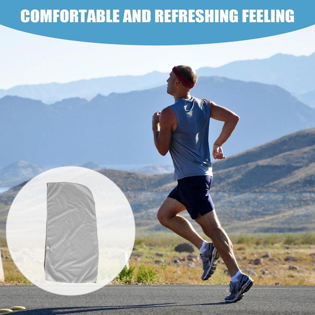 Cooling Hoodie Towel For Men Quick Drying Sweat Towel Wraps For Neck And Face Refreshing Skin-Friendly Cold Rags For Camping