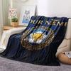 Custom Name,Leicester City FC Printed Flannel Blanket, soft throw for bedroom sofa, washable, Christmas present, great gift.