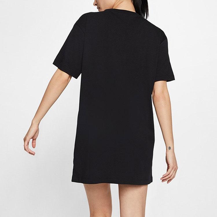 Nike Essential Loose Fit Soft Comfort Round Neck Short Sleeve Dress Women Dress Black CJ2243-010