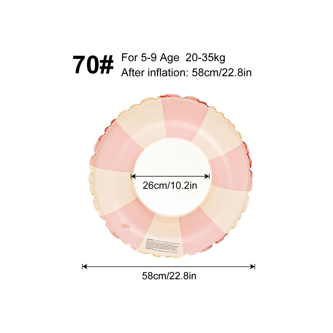 Summer Retro Striped Adult Inflatable Swim Ring, Thickened Striped Swim Ring, Anti Rollover Adult Men S And Women S Swim Rings