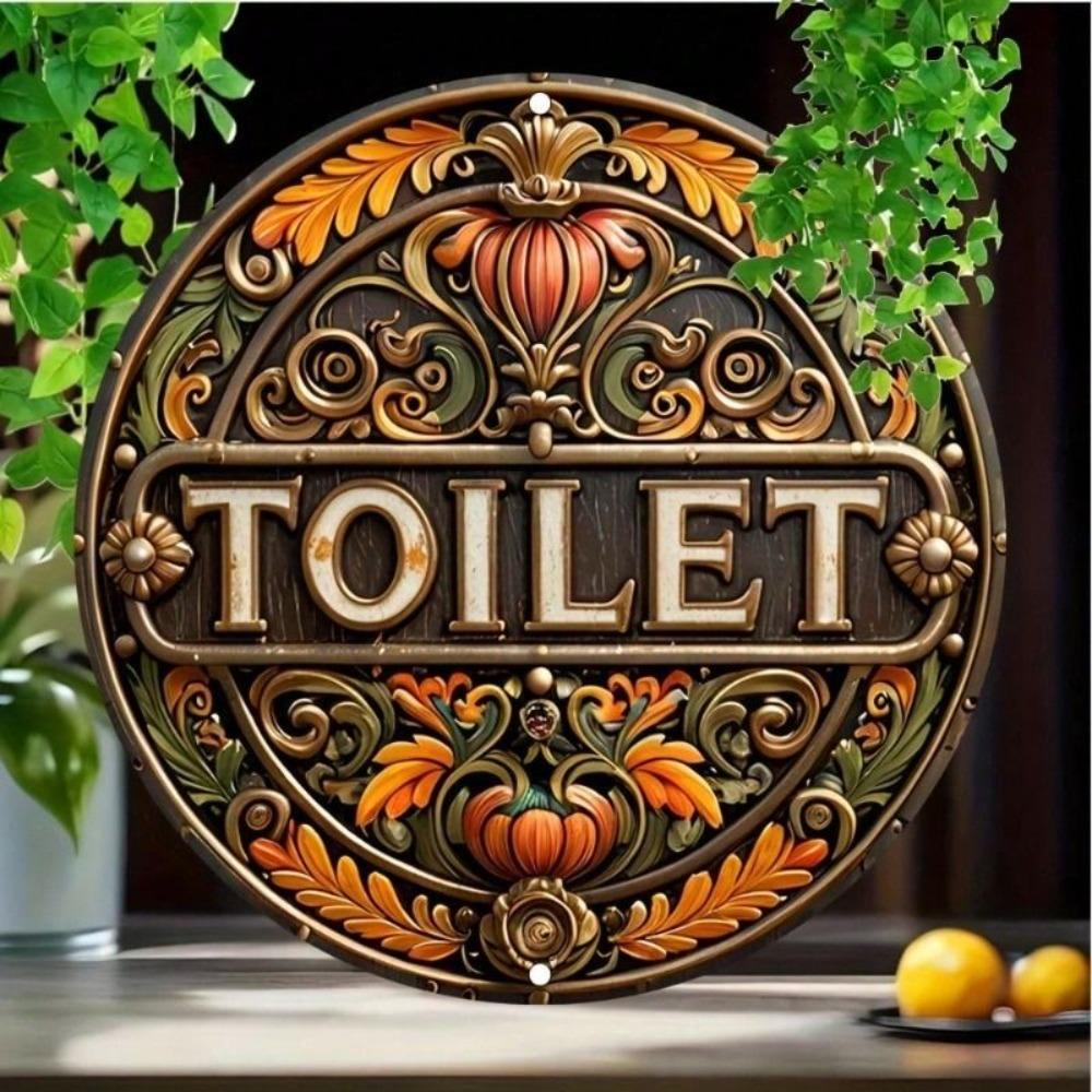 Vintage Metal Toilet Sign 20x30cm Humorous Home Outdoor Decor