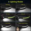 230°Bright Beam Headlamp LED Sensor Head Lamp Built-in Battery USB Rechargeable Head Flashlight Outdoor Camping Fishing Headligh