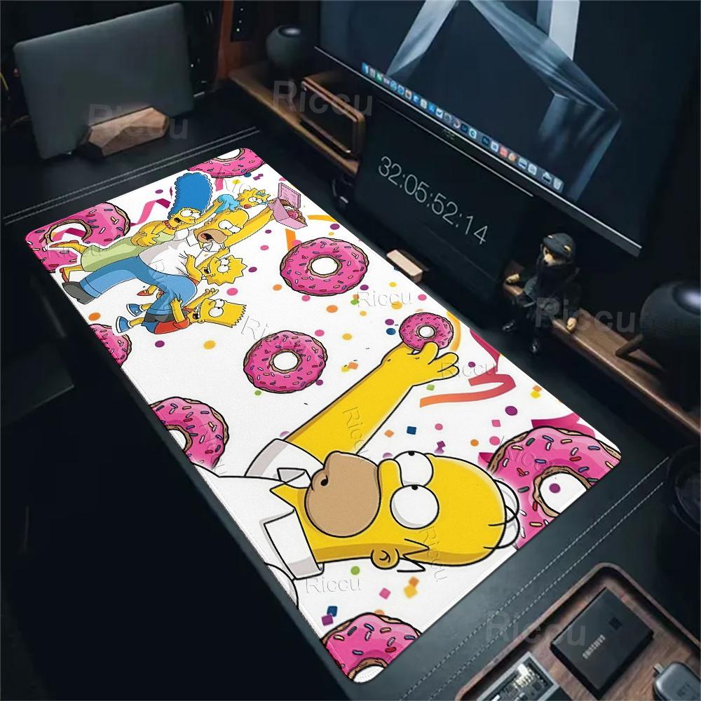 XXL Cartoon T-The Cool S-Simpsons PC Mouse Pads Computer Keyboard Office Large Non-slip Desk Mat Game Locking Edge Rubber Carpet