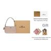 Coach Nolita 19 Micro Logo Zipper Closure Synthetic Leather Mahjong Bag Handheld Shoulder Bag Small Women Bags Beige CW426-SVPWH