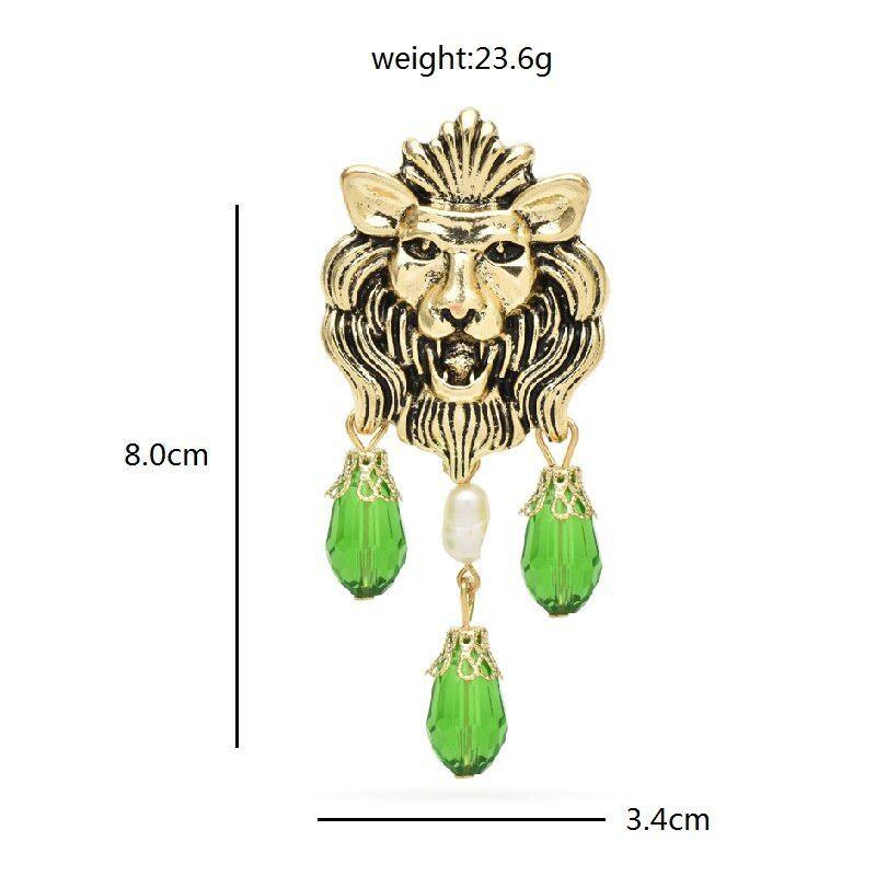 Винтажная Мода Брошь Лев с Кисточкой Женская Унисекс Голова Животного Вечеринка Досуг Брошь Подарок Свадебная Вечеринка