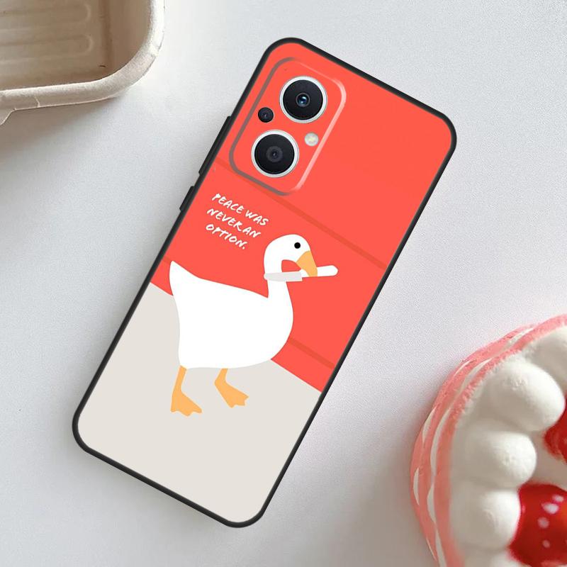 Cartoon Lustige Gans Hülle Für OPPO Reno 7 8 6 5 4 Lite 8T 4Z 5Z 11 F 10 Pro OPPO Find X6 X5 Pro X2 X3 Neo Abdeckung