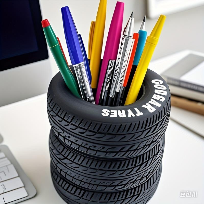 Interesting tire shaped pen holder