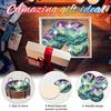 8 Pieces/set of Diamond Painted Aurora Patterned Coasters, DIY Coasters with Holder, Suitable for Beginners and Adults, Art and Craft Supplies Gifts