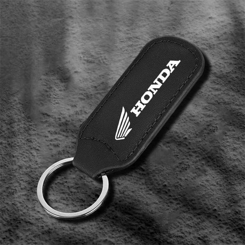 Leather Motorcycle Keychain Keyring Key Chain Pendant For Honda CBR CB400 CB650 FCBF CBR250RR CRF SH300 NC750 CB500X Accessories LK6