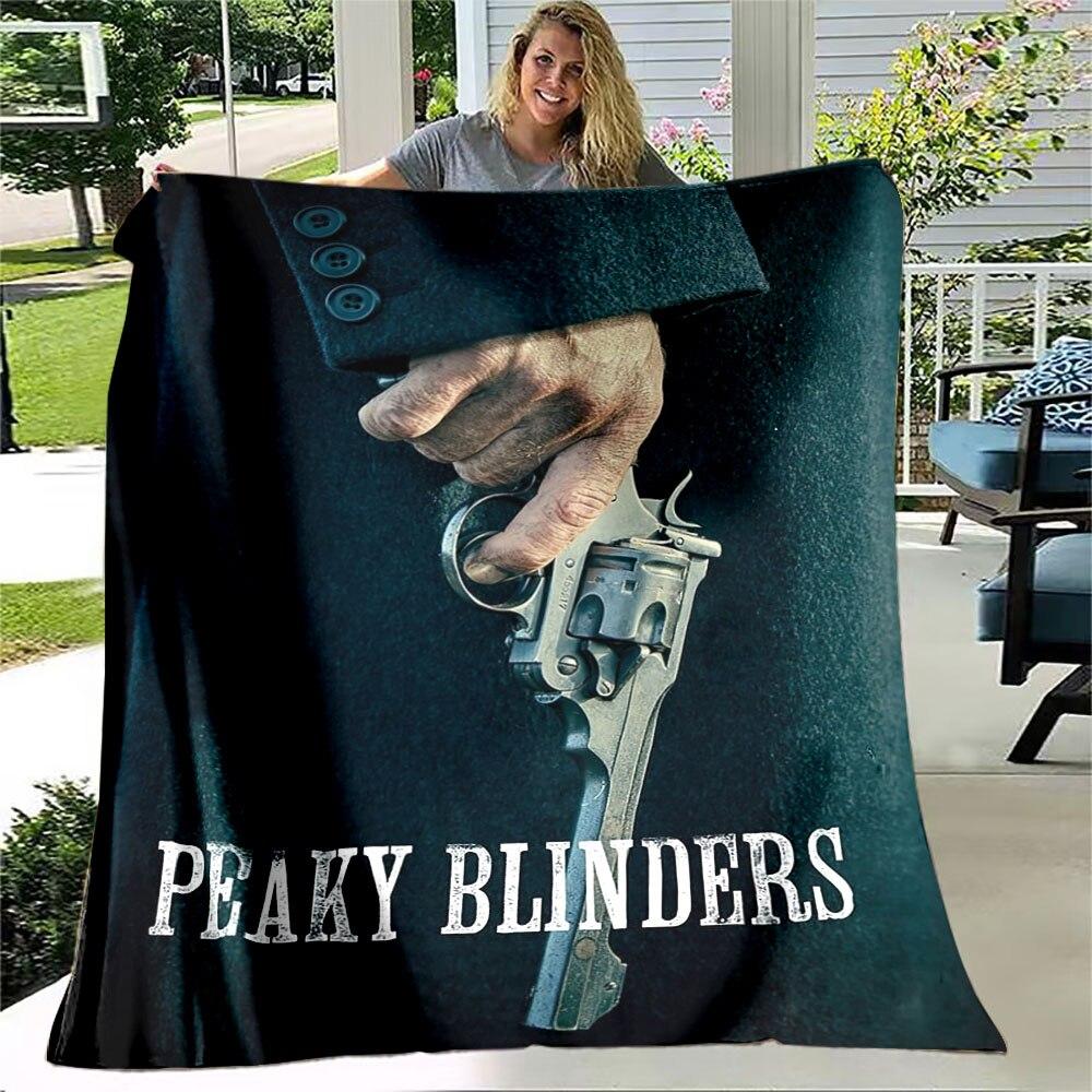 Peaky Blinders Soft Flannel Thin Blanket Popular Gangster TV Blanket Portable Home Travel Office Lunch Break Throw Blanket