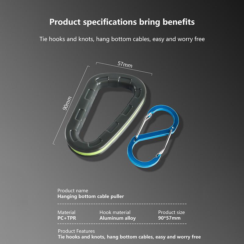 

.1Pc Sea Fishing Wire Puller Carbon Hanging Bottom Cable Puller Non-slip Fishing Line Protection Nylon Cable Puller Fishing Tool