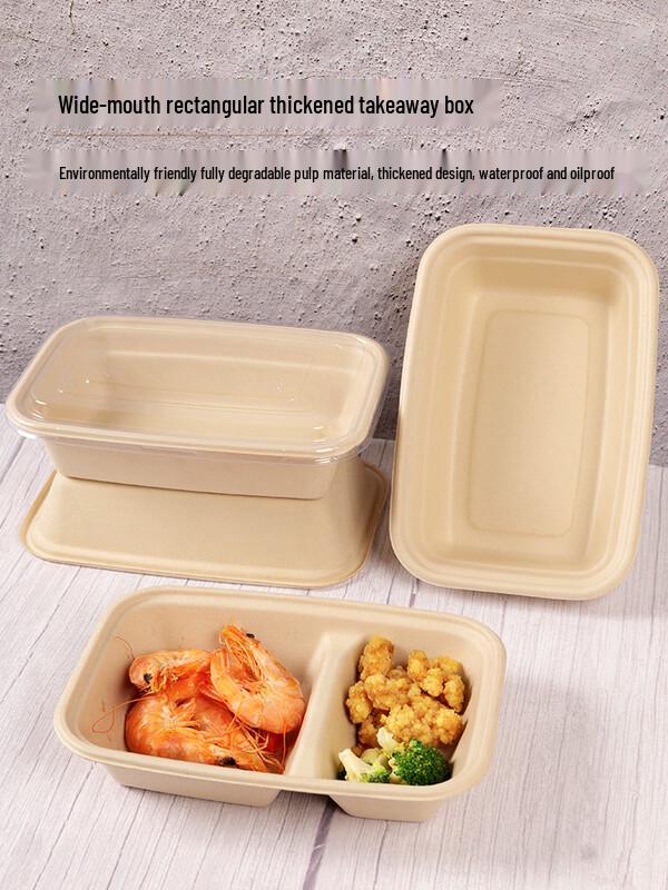 Biodegradable Hinged-Lid Food Containers