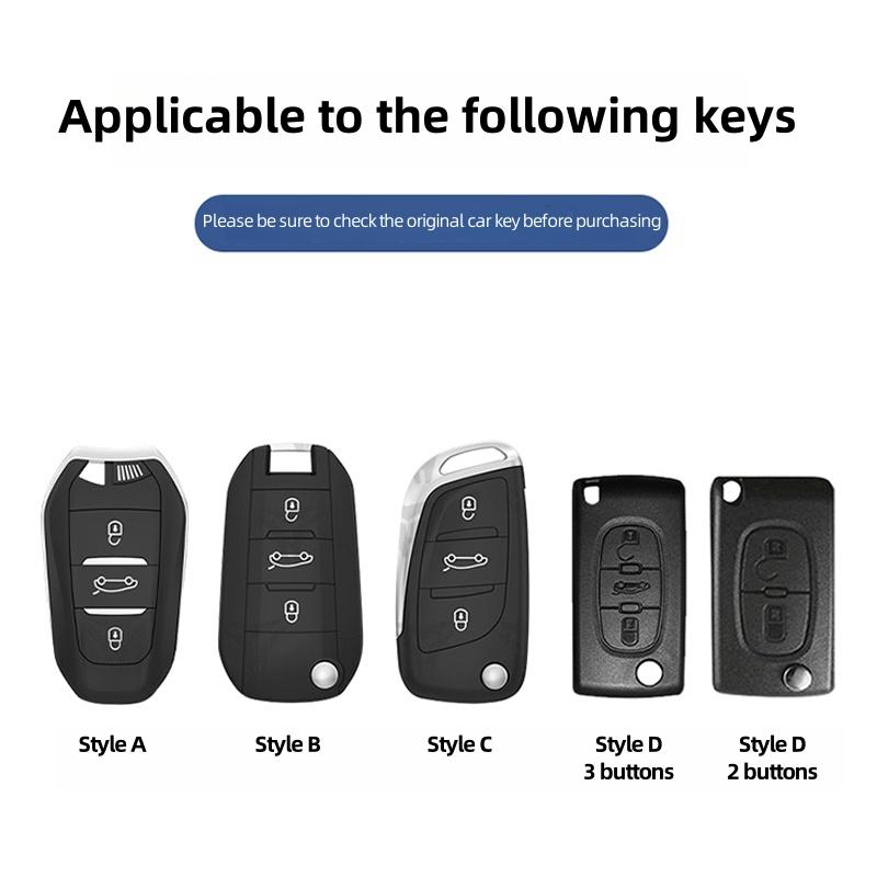 YKFEA1 Zinc Alloy Leather Car Key Case Cover For Citroen C1 C2 C3 C4 C5 C6 C4L Berlingo Picasso Jumpy Nemo Aircross Sega C5 X VTS C3 XR