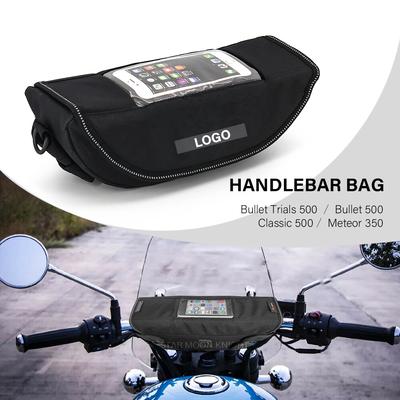 Motorcycle Storage Handlebar Bag For Royal Enfield Bullet Trials 500 Classic 500 Meteor350 Bullet Travel Tool Bag Waterproof