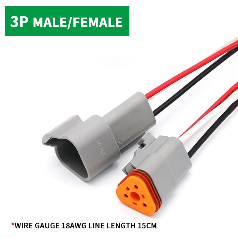 5/20/100 Sets Deutsch DT connector with 15cm Wiring harness DT06-2S/DT04-2P 2P 3P 4P 6P 8P 12P waterproof electrical connector