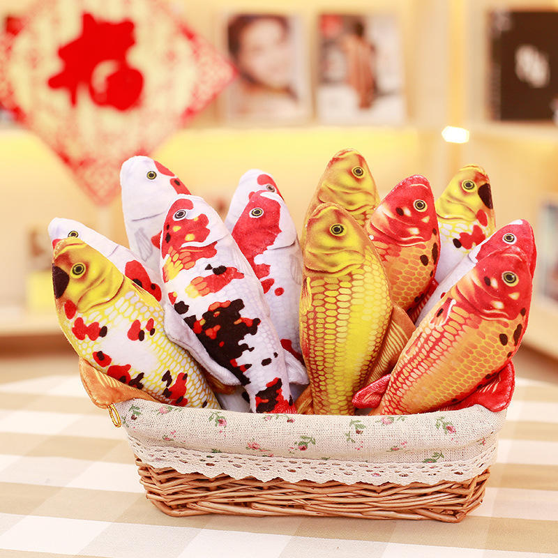 Simulated carp throw pillow Koi plush toy children's doll rag doll goldfish doll creative gift removable and washable