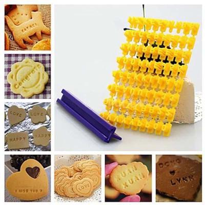Vysoce kvalitní forma na mýdlo pro kutily Abeceda Číslo Písmeno Cookie Razítko na vykrajování dortů