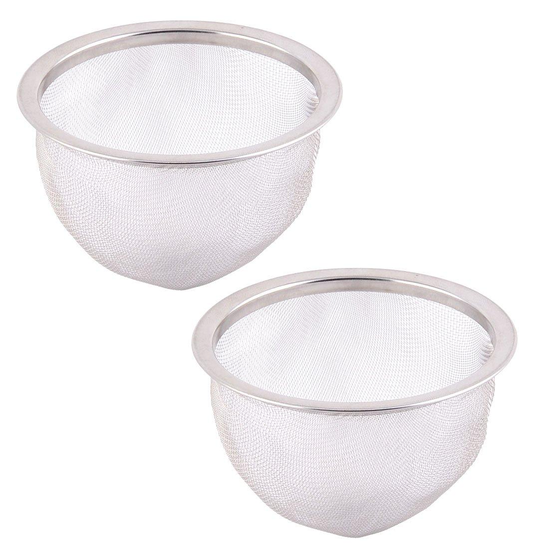 

uxcell Tea Strainer, Stainless Steel, 80mm Diameter, Round Mesh, Pack of 2, for Spices and Other Uses