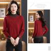 Loose Sweater Women's Semi-high-neck Knitted Sweater Thickened Sweater Women's Stylish Knitted Sweater Warm Top