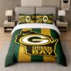 3Pcs Bedding SetGreen Bay Packers Soft Bed Sheet and Two Pillowcases Home Bedroom Decor