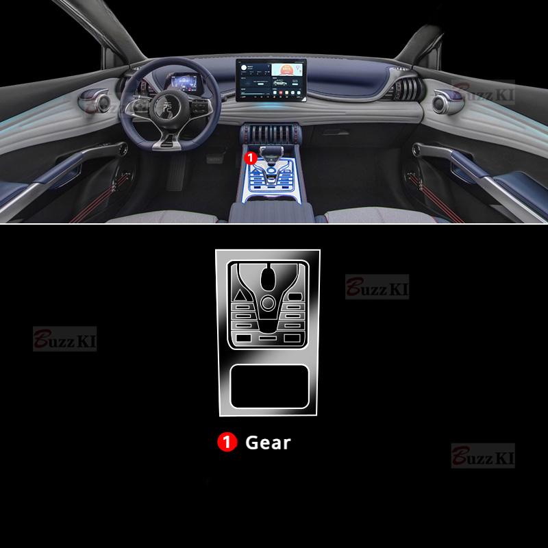 For BYD Yuan Plus ATTO 3 TPU Transparent Protective Film Car Interior Sticker Center Console Navigator Gearbox Door Dashboard