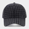 British style small plaid baseball cap autumn and winter retro small plaid woolen cap men's and women's casual sun hat