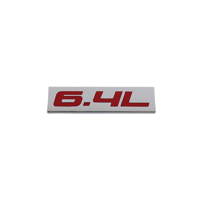 Premium 6.4L 6.4 L for Universal Car Engine Hood Fender Trunk Tail Rear Bonnet Nameplate Decal Emblem Badge Sticker