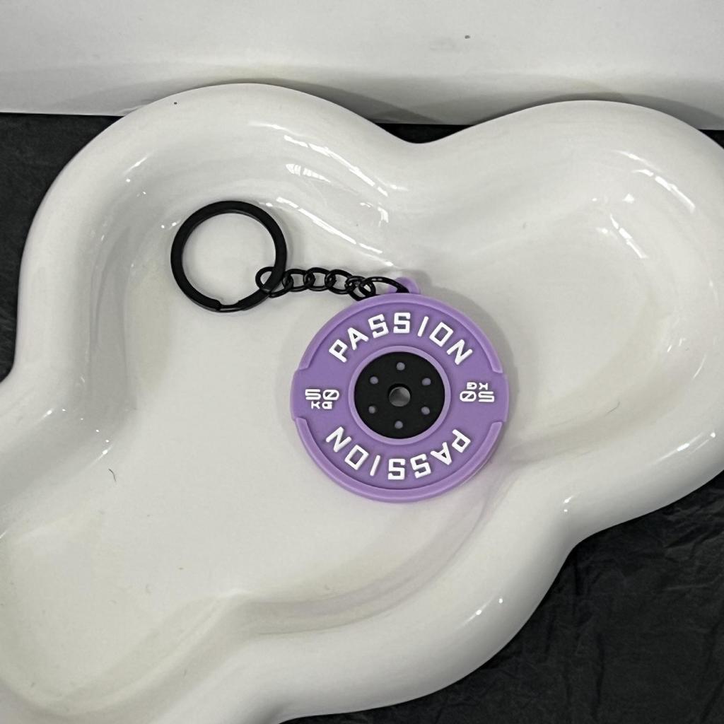 Miu Series Dumbbell Plate Keychain: Trendy Fitness Accessory & Sports Jewelry Gift