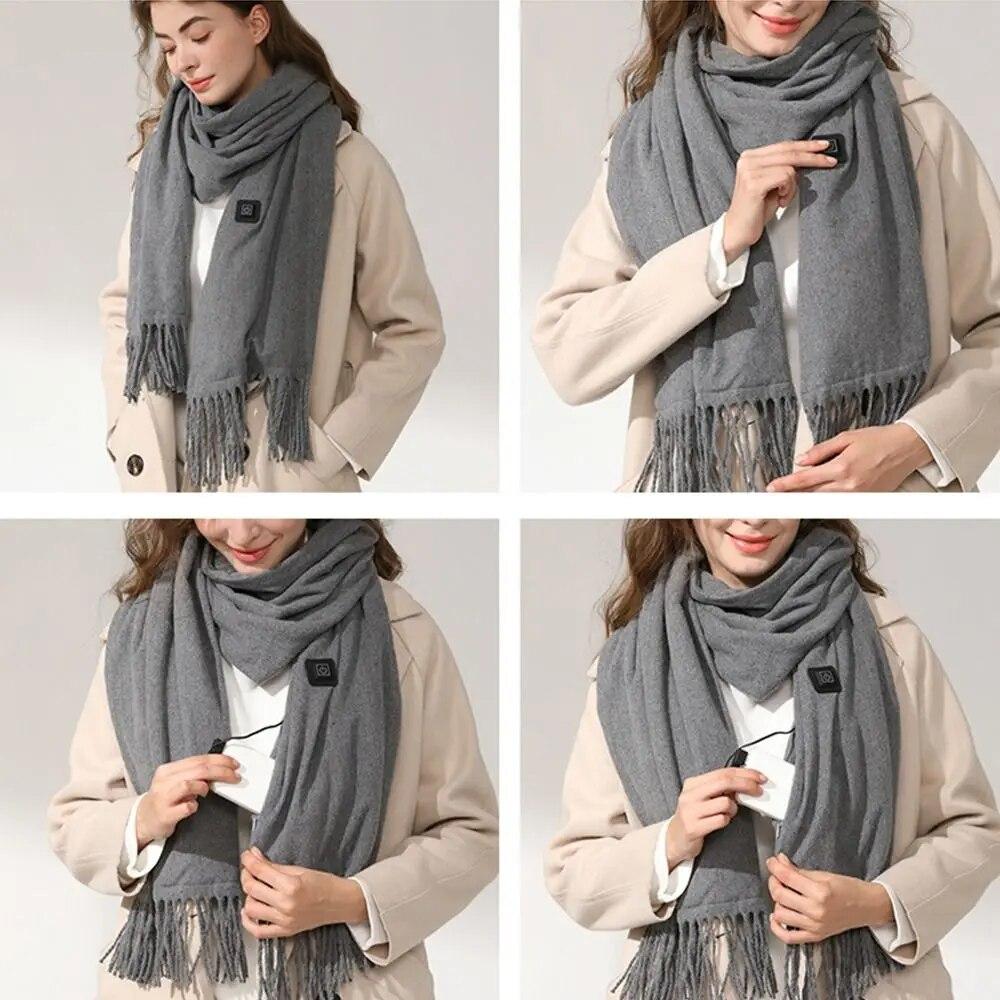 Σάλι Κασκόλ Unisex Επαναφορτιζόμενο Μαξιλαράκι Σάλι Θερμότερο Σάλι Ηλεκτρικό Χειμερινό Θερμότερο Ηλεκτρικό Θερμαινόμενο Κασκόλ Περίδεση Λαιμού