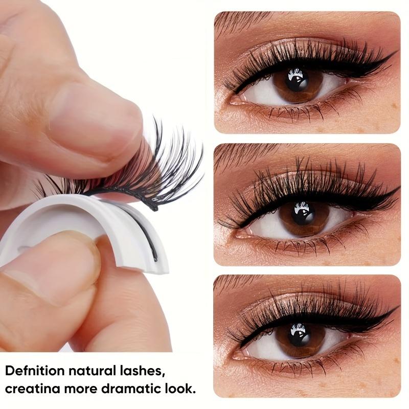 Self-adhesive Faux Mink Lashes False Eyelashes 3 Pairs Eyelashes Wispy Natural Lashes Extension Eye Makeup