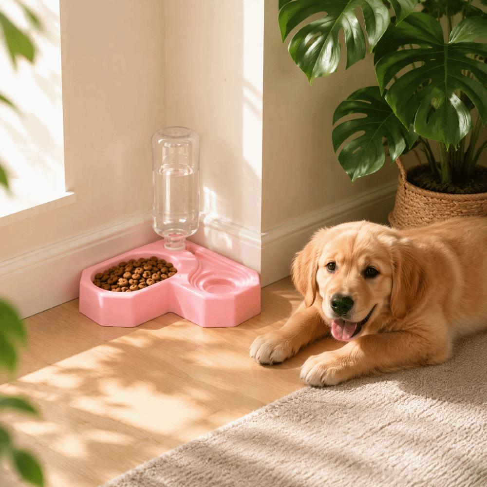 Removable Cat Food Container Non-slip Cat Water Bowl Pet Feeding Bowl Corner Pet Bowl Living Room