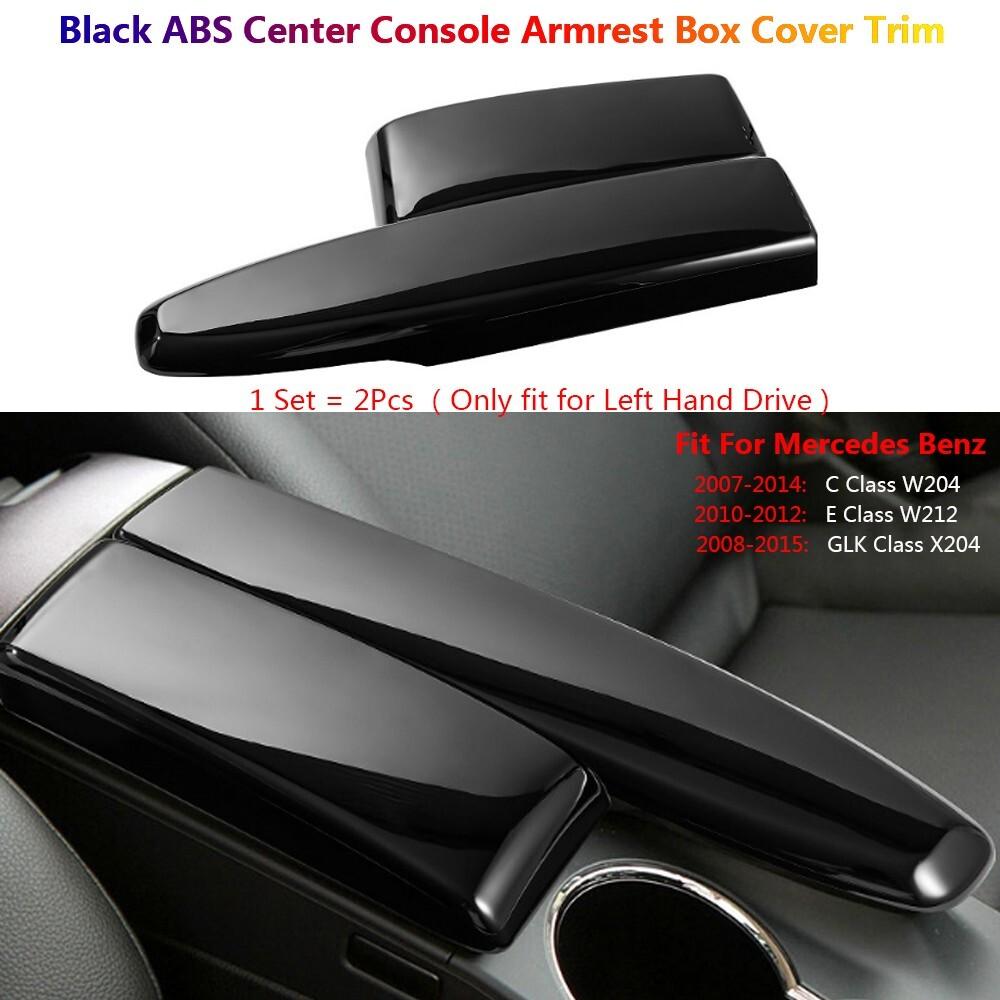 Black For Mercedes Benz C GLK W204 W212 X204 Car Console Armrest Box Cover Trims