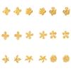Retro Gold Style Flower Stud Earrings Light Luxury High Sense Natural Style Niche Earrings Women
