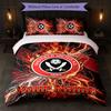 Sheffield United FC Personalizowany Zestaw Pościeli z Nazwą 1 Poszwa na Kołdrę + 2 Poszewki na Poduszki Logo Piłkarskie Spersonalizowany Prezent na Specjalną Okazję Wystrój Sypialni