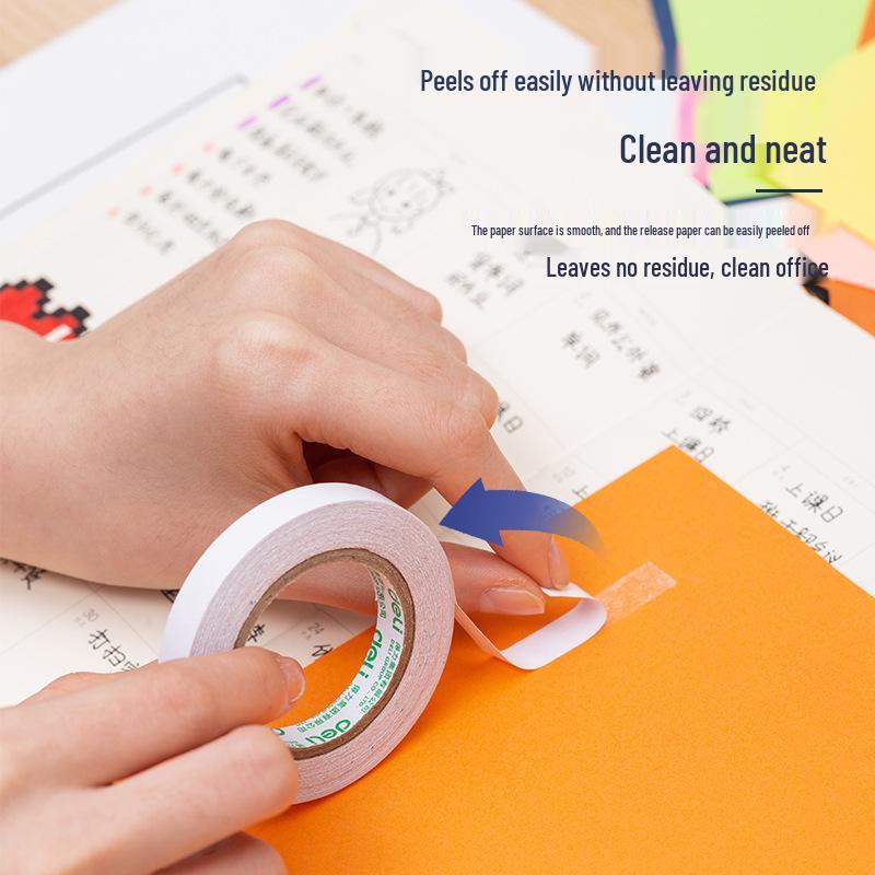 High-Viscosity Double-Sided Tape: Strong, Trace-Free, Hand-Tearable for DIY Students and Office Supplies